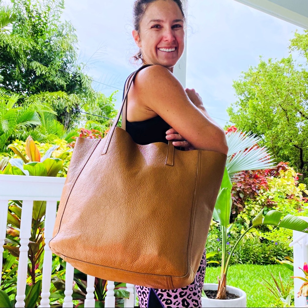 Shinola Cognac Medium Shopper Tote EUC - Picture 12 of 16